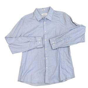 Calvin Klein Men's SlimFit Light Blue 100% Cotton Long Sleeve Button Down SZ XL
